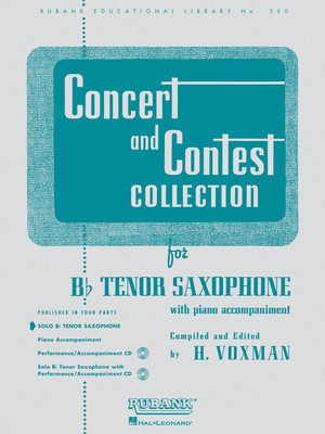 Concert and Contest Collection for Bb Tenor Saxophone - Piano Accompaniment - Various - Tenor Saxophone Himie Voxman Rubank Publications Piano Accompaniment