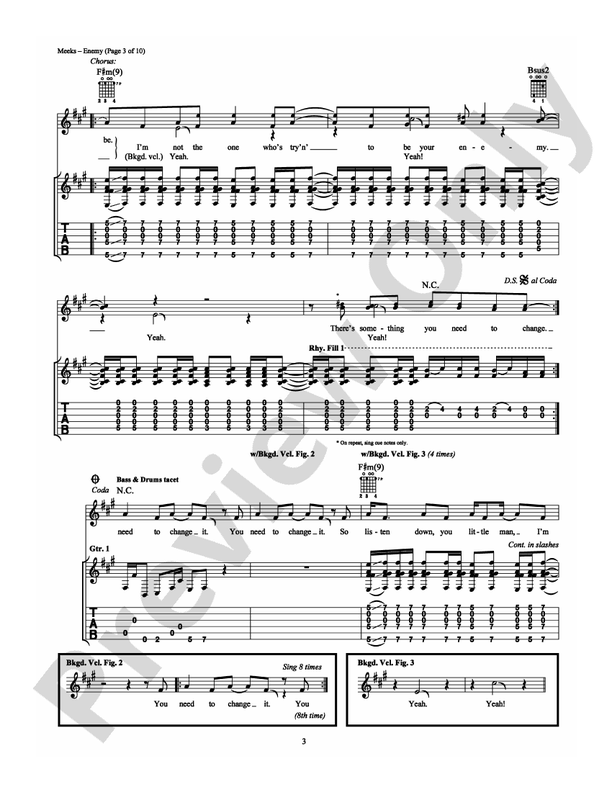 Enemy - Guitar TAB (Digital Download)
