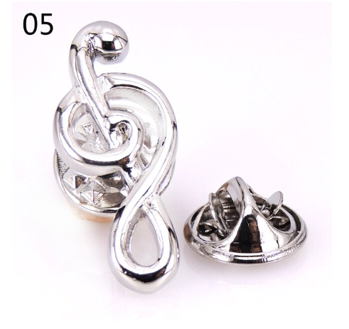 Silver Treble Clef Pin