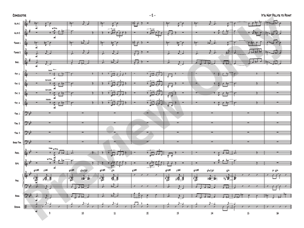 It's Not Polite to Point - Jazz Ensemble Conductor Score & Parts(Digital Download)