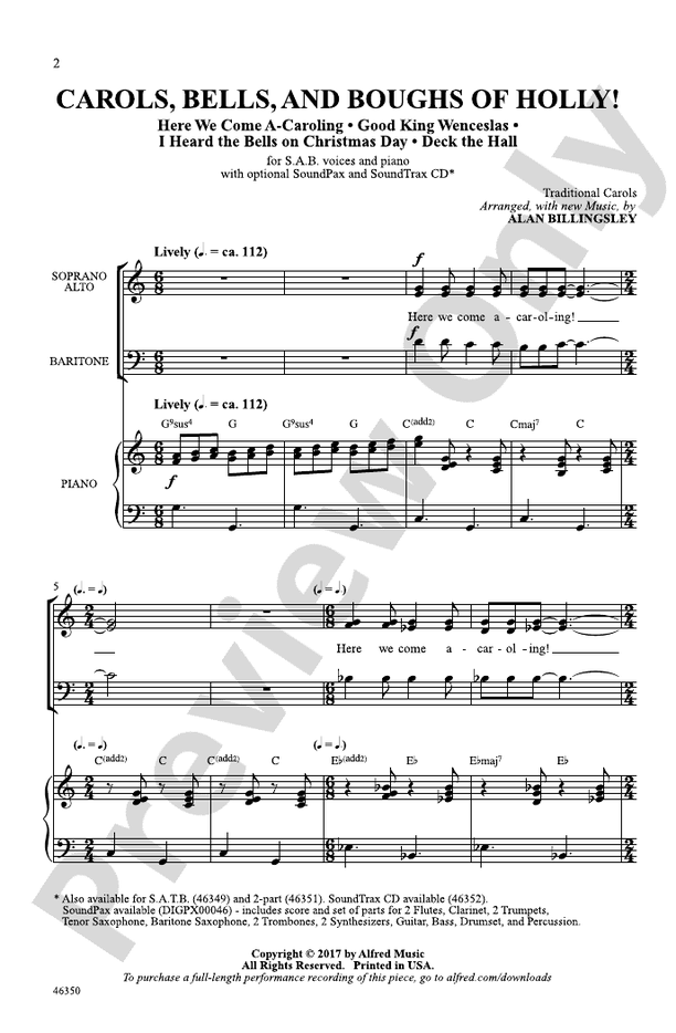 Carols, Bells, and Boughs of Holly! – SAB Choral Octavo (Digital Download)