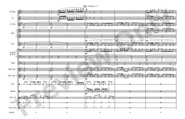 James Bond Theme (Arr. Victor López) – Marching Band Conductor Score & Parts (Digital Download)