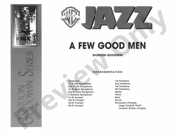 A Few Good Men (Grade 5.5) - Jazz Ensemble Conductor Score & Parts (Digital Download)