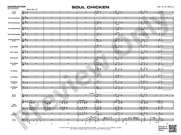Soul Chicken – Jazz Ensemble Conductor Score & Parts (Digital Download)