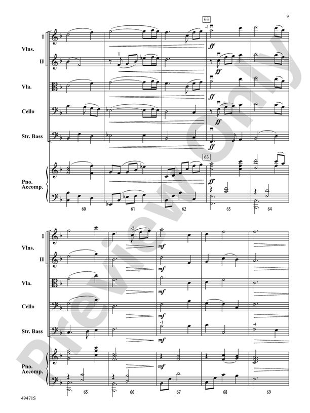 Ruby Mountain Serenade - String Orchestra Conductor Score & Parts (Digital Download)