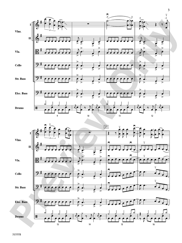 Led Zeppelin Medley – String Orchestra Conductor Score & Parts (Digital Download)