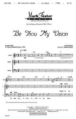 Be Thou My Vision - J. Harold Moyer - TTBB Shawnee Press Choral Score Octavo