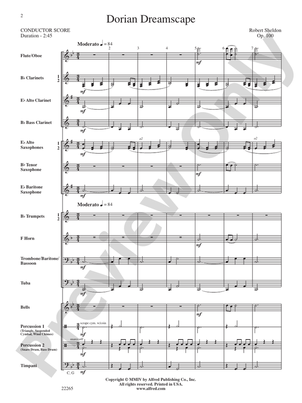 Dorian Dreamscape - Concert Band Conductor Score & Parts (Digital Download)