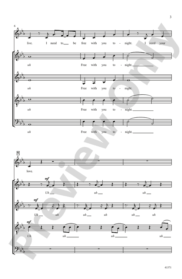 I Need Your Love – SATB divisi, a cappella Choral Octavo (Digital Download)