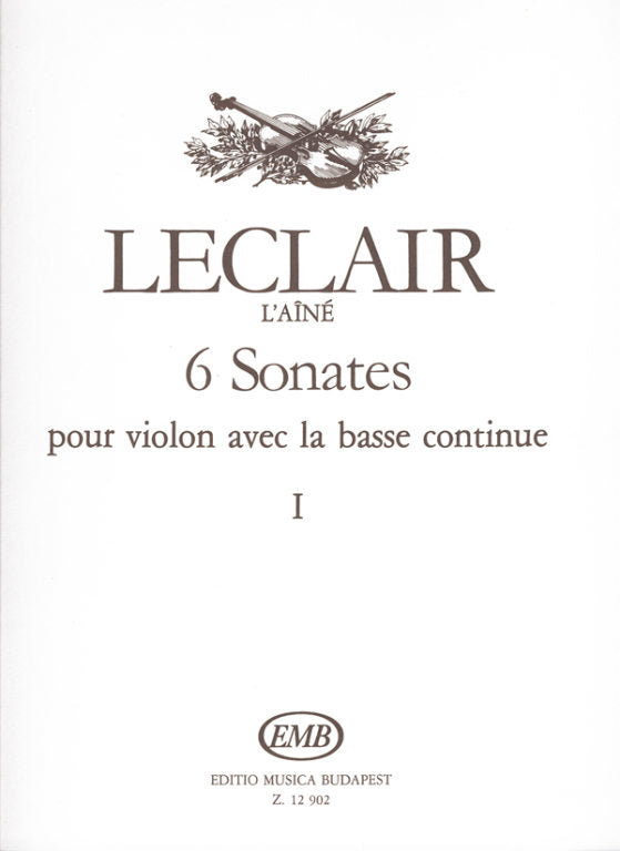 LeClair - 6 Sonatas Volume 1 - Violin/Piano Accompaniment EMB Z12902