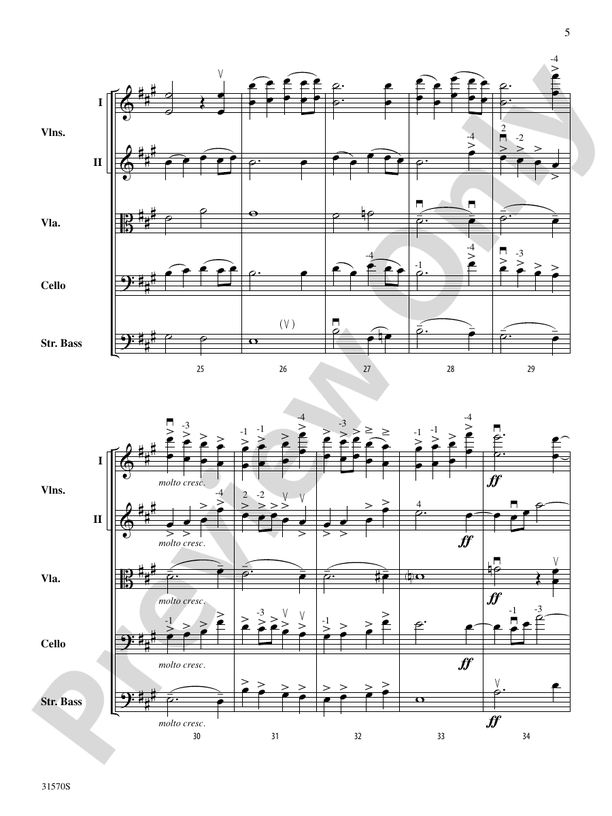 Sonata in A Major (Mvt. 4) – String Orchestra Conductor Score & Parts (Digital Download)