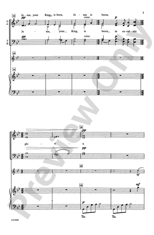 Huron Carol – SATB and Soprano Solo Choral Octavo - Digital Sheet Music Download (Digital Download)