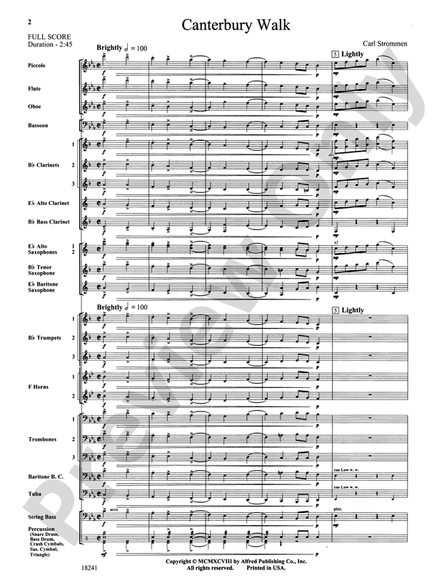 Canterbury Walk - Concert Band Conductor Score & Parts (Digital Download)