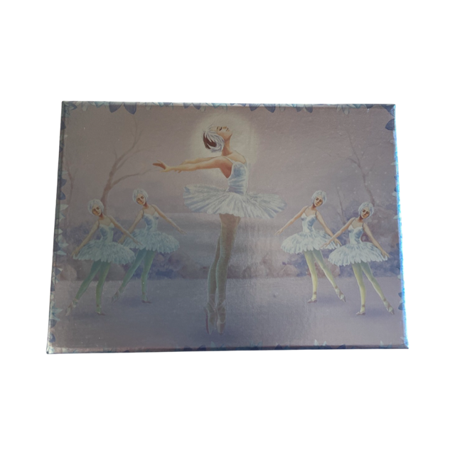 Foil Jewellery Box with Five Ballerinas on the Top