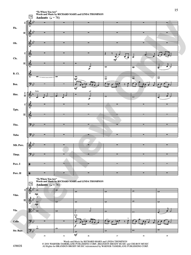 Josh Groban Gold - Full Orchestra Conductor Score & Parts (Digital Download)