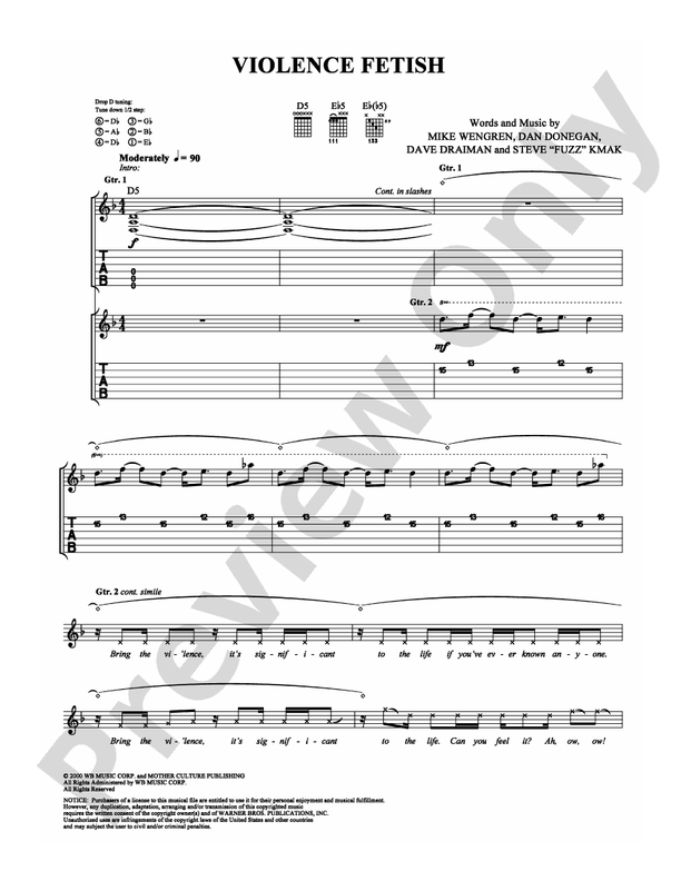Violence Fetish - Guitar TAB (Digital Download)