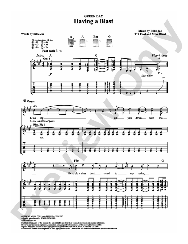 Having a Blast - Guitar TAB (Digital Download)