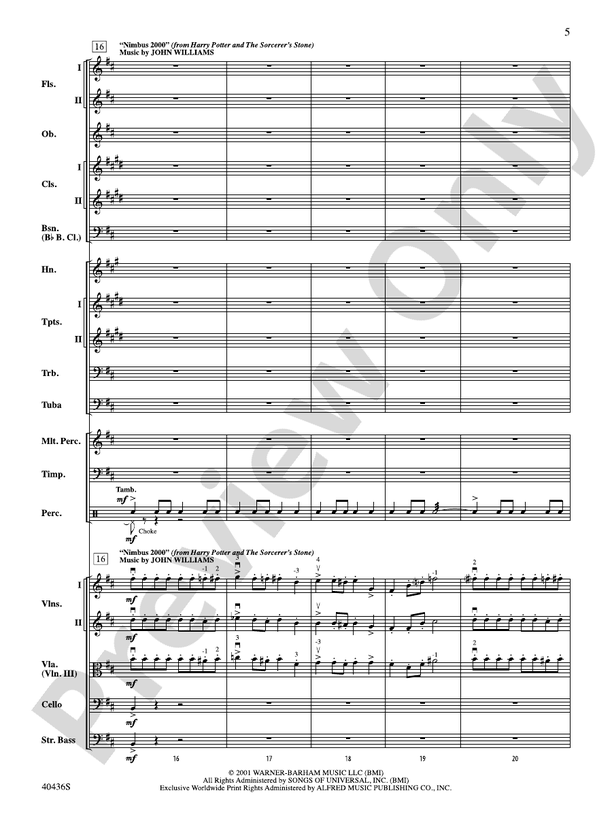 The Magic of Harry Potter – Full Orchestra Conductor Score & Parts (Digital Download)