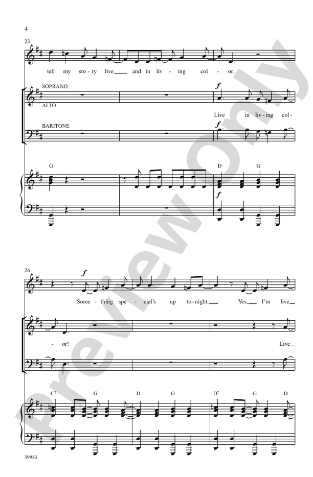 Live in Living Color (from the musical Catch Me If You Can) – SAB Choral Octavo (Digital Download)