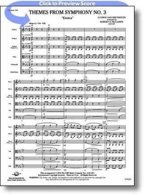 Themes from Symphony No. 3 'Eroica' - Ludwig van Beethoven - Robert D. McCashin FJH Music Company Score/Parts