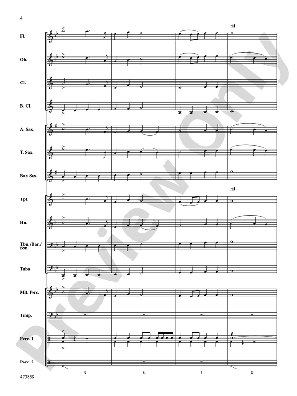 Pax Americana - Concert Band Conductor Score & Parts (Digital Download)