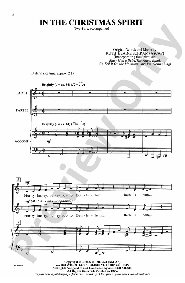 In the Christmas Spirit - 2-Part Choral Octavo (Digital Download)