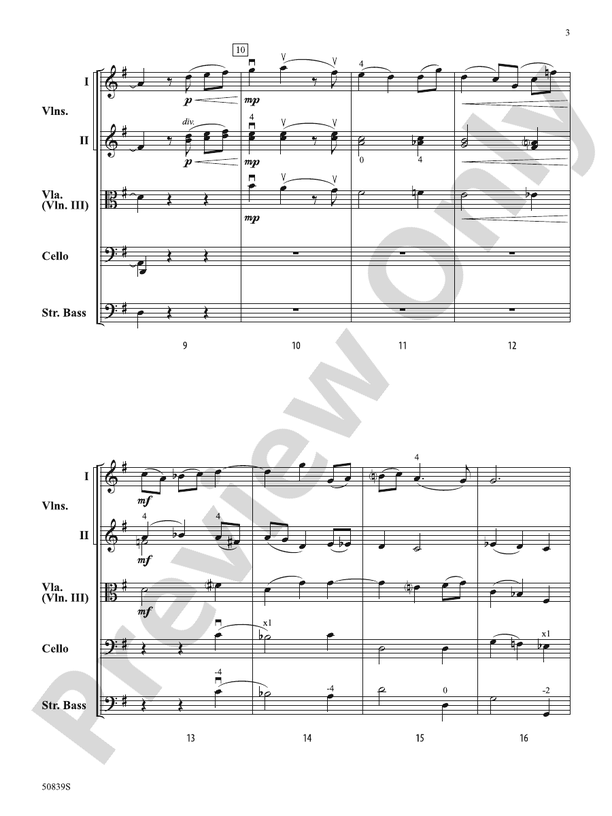 The Flow of the Tide – String Orchestra Conductor Score & Parts