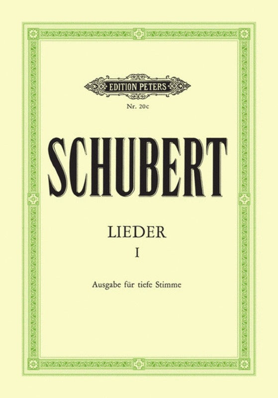 92 Songs Bk 1 - Low Voice - Franz Schubert - Classical Vocal Low Voice Edition Peters Vocal Score
