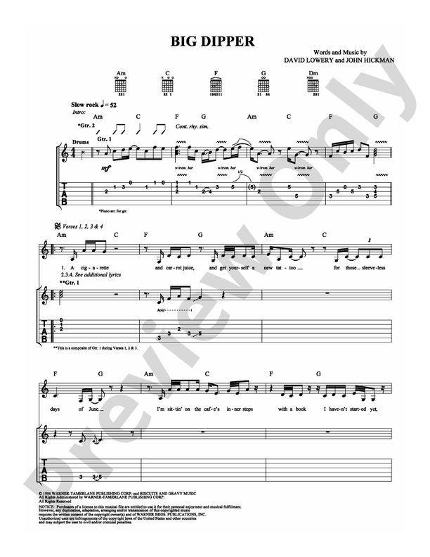 Big Dipper - Guitar TAB (Digital Download)