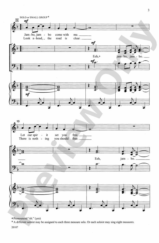 Jambo, Karibu Kwa Afrika – 3-Part Mixed Choral Octavo (Digital Download)