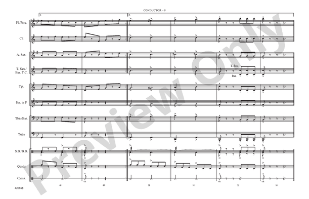 Funiculi, Funicula – Marching Band Conductor Score & Parts (Digital Download)