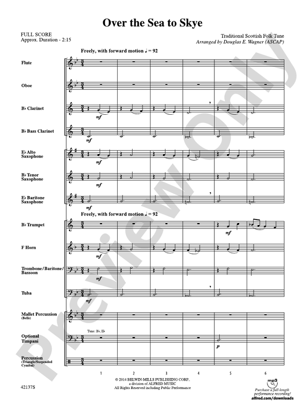 Over the Sea to Skye - Concert Band Conductor Score & Parts (Digital Download)