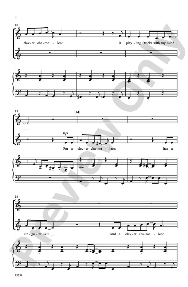 Clever Chameleon – 2-Part Choral Octavo (Digital Download)