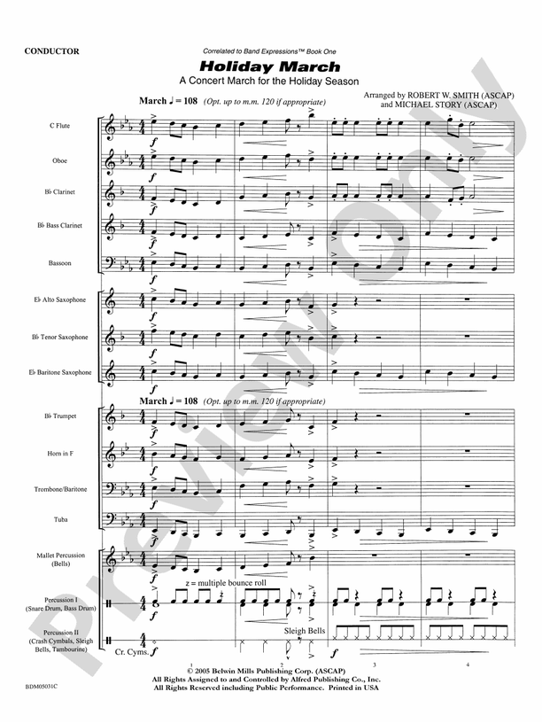Holiday Mash-Up (as featured on Glee) - Concert Band Conductor Score & Parts (Digital Download)