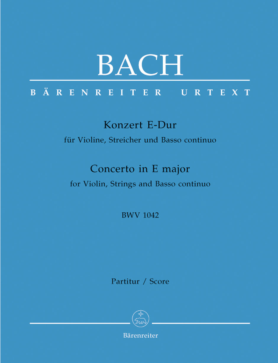 Bach - Violin Concerto in EMaj BWV1042 - String Orchestra Score Only Barenreiter BA5190
