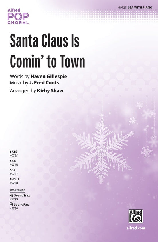 Santa Claus Is Comin' to Town - SSA Choral Octavo (Digital Download)