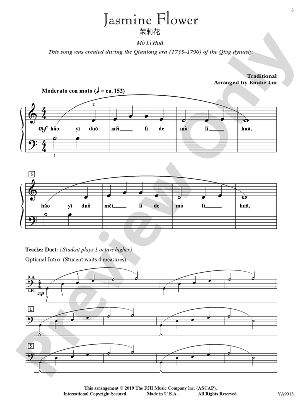 Hearts of Asia - Chinese Folk Songs - Piano (Digital Download)