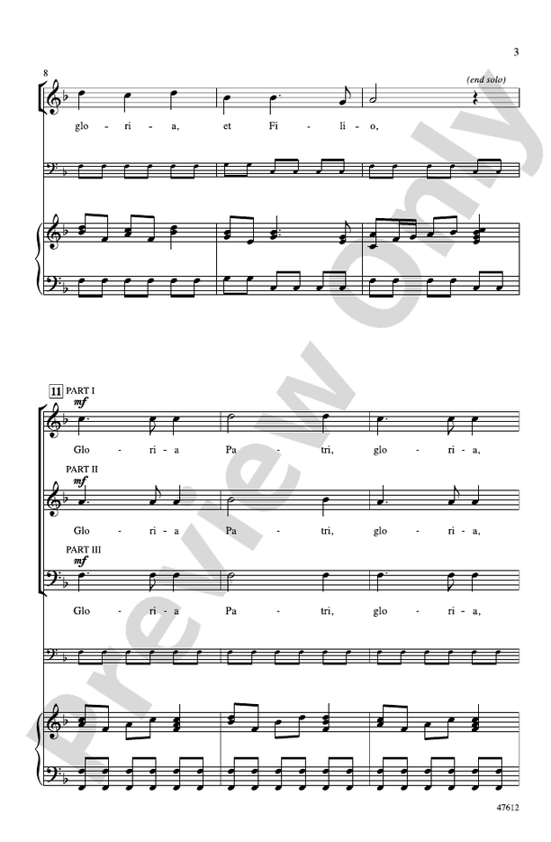 Gloria Patri et Filio – SAB Choral Octavo (Digital Download)
