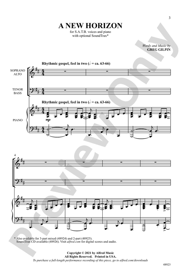 A New Horizon - SATB Choral Octavo (Digital Download)