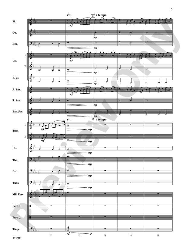 Halfway There - Concert Band Conductor Score & Parts (Digital Download)