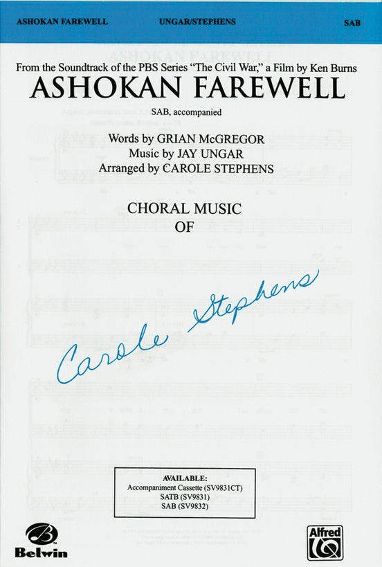 Ashokan Farewell (from "The Civil War," a Film by Ken Burns) – SAB Choral Octavo (Digital Download)