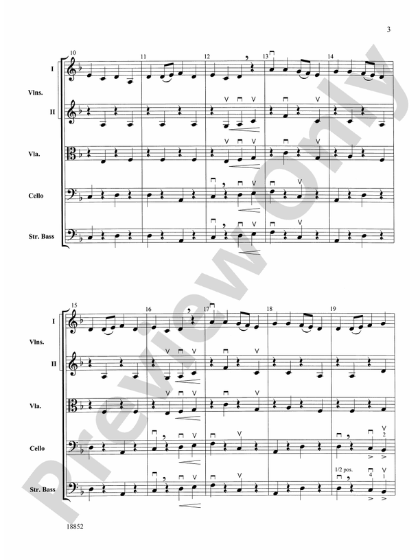 Hickory Variations – String Orchestra Conductor Score & Parts (Digital Download)