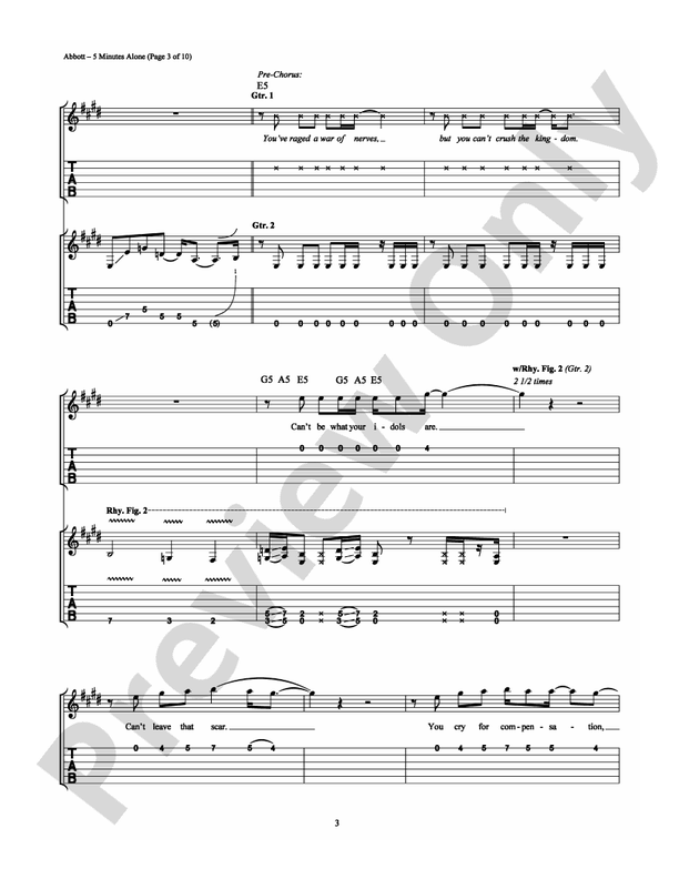 5 Minutes Alone - Easy Guitar (Digital Download)