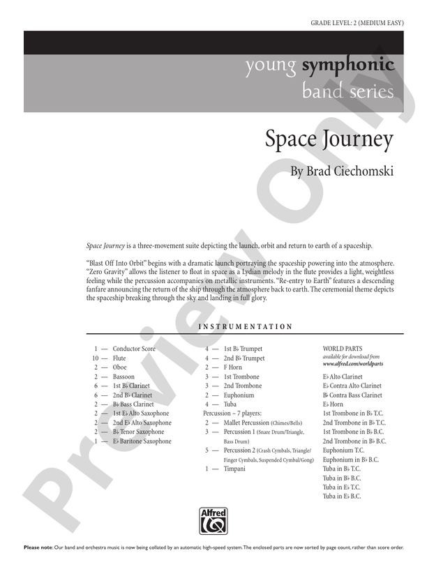 Space Journey - Concert Band Conductor Score & Parts (Digital Download)
