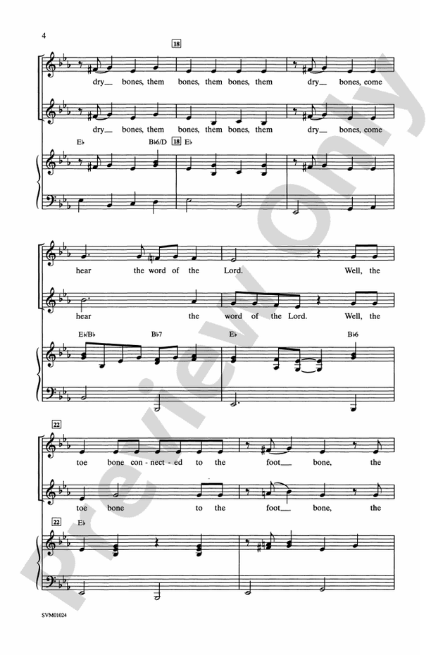 Dry Bones – 2-Part Choral Octavo (Digital Download)
