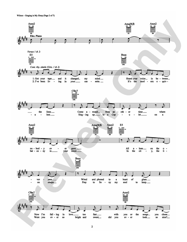 Singing in My Sleep - Guitar TAB (Digital Download)