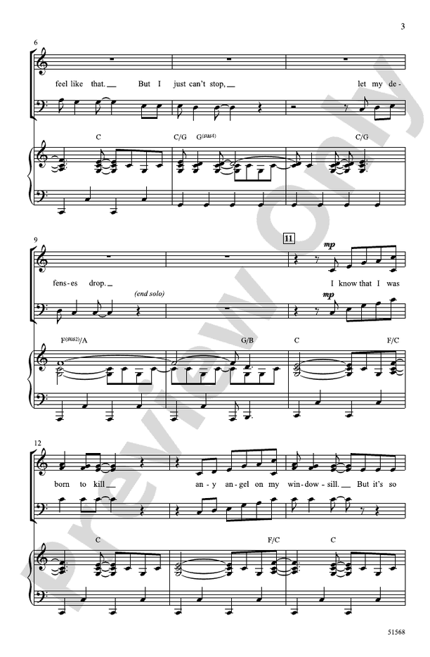 feelslikeimfallinginlove - SATB Choral Octavo (Digital Download)