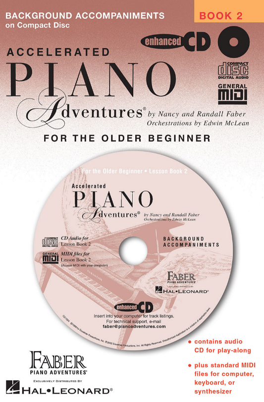 Accelerated Piano Adventures for the Older Beginner - Lesson Book 2 Enhanced CD (Audio/MIDI) 420091