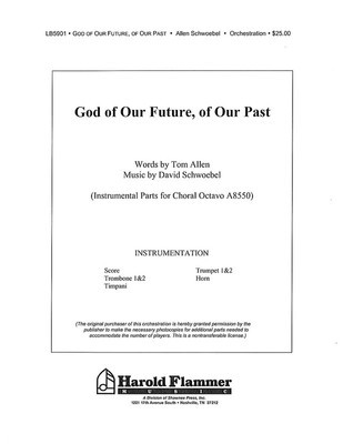 God of Our Future, of Our Past - Tom Allen - David Schwoebel Shawnee Press Score/Parts