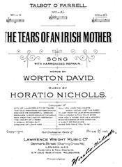 The Tears Of An Irish Mother - Vocal/Piano (Digital Download)